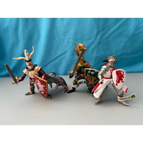 Set of 3 Papo Medieval Knight Action Figures Trio Set Toys - Picture 1 of 6